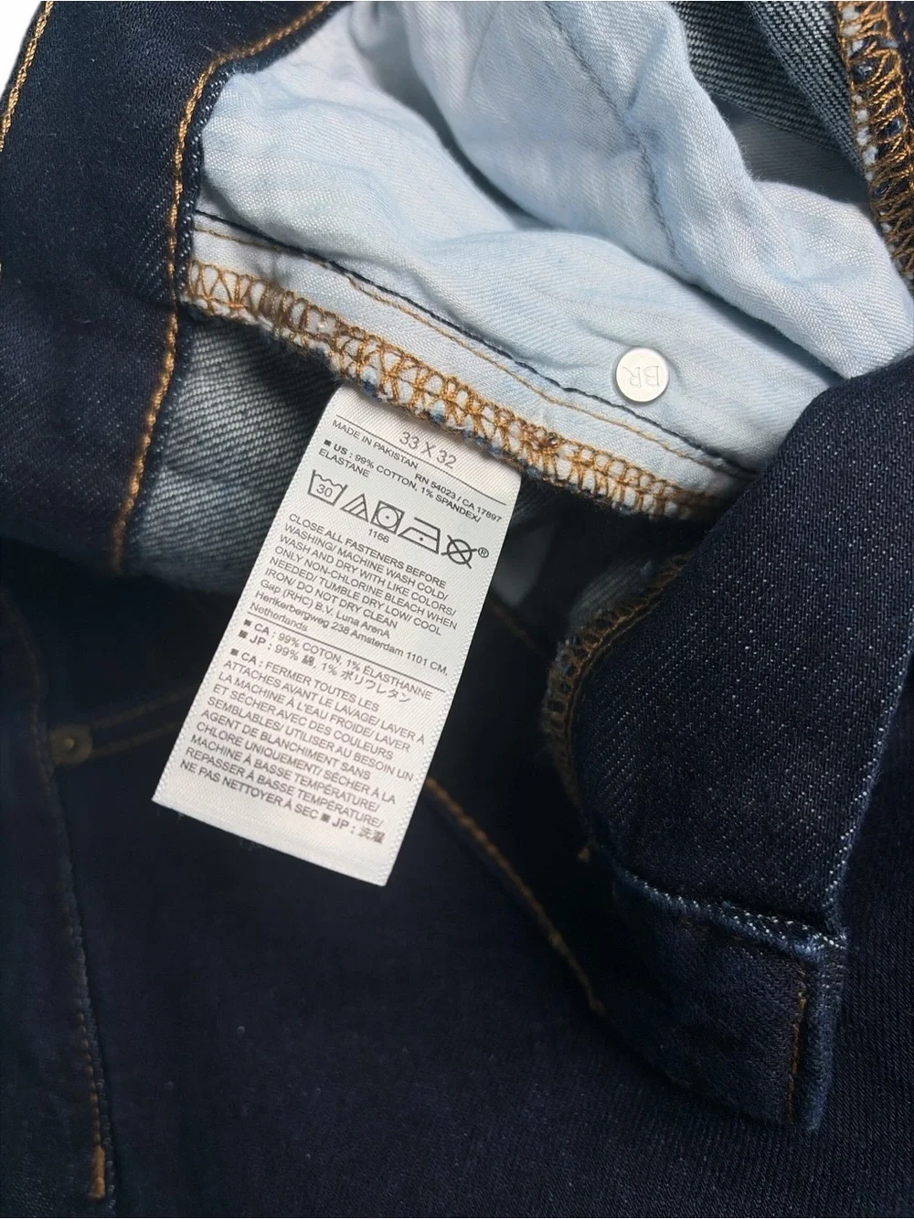Banana Republic Regular Straight Leg Jeans Mens Size 33 X 32 Heritage Dark Wash